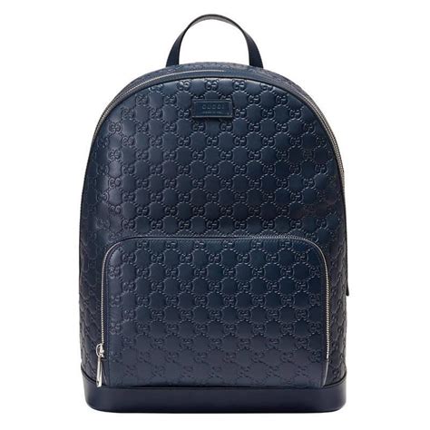 gucci signature backpack blue